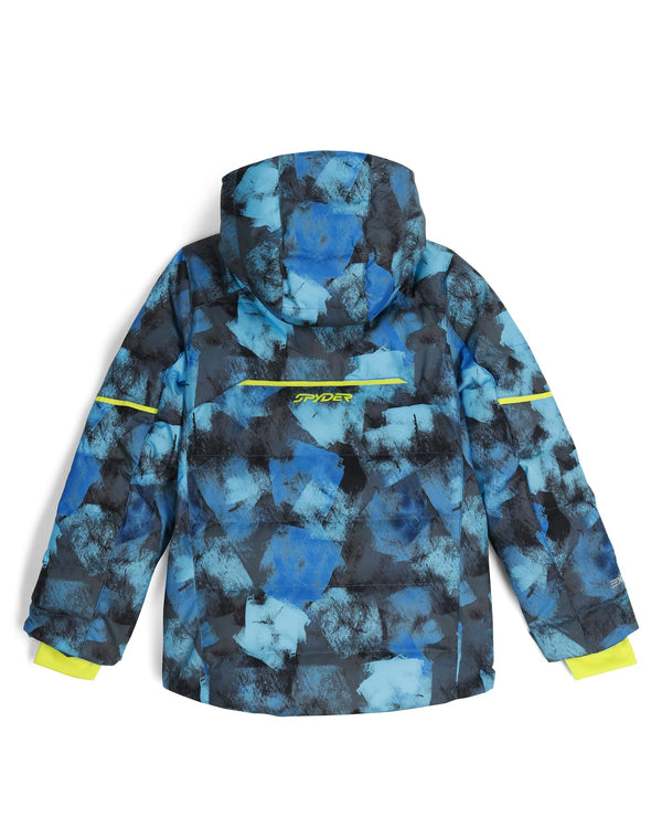 Spyder Boys Impulse Jacket- Cobalt Block Camo