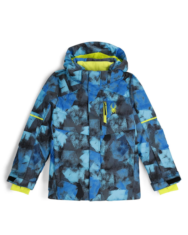 spyder Boys Impulse Jacket- Cobalt Block Camo