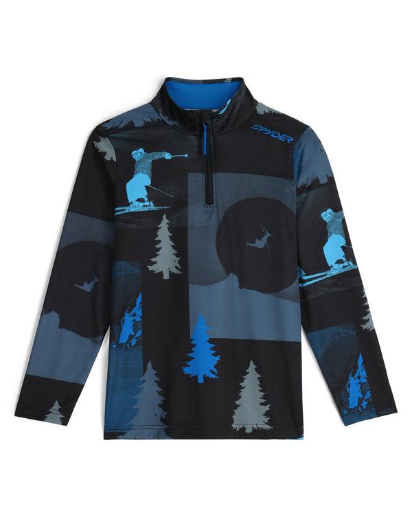 spyder Boys Jacobs Half Zip T-Neck - Black