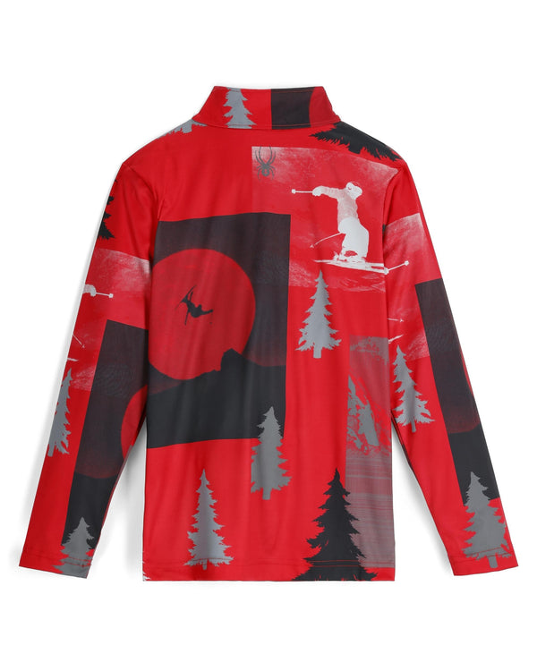 Spyder Boys Jacobs Half Zip T-Neck - Spyder Red