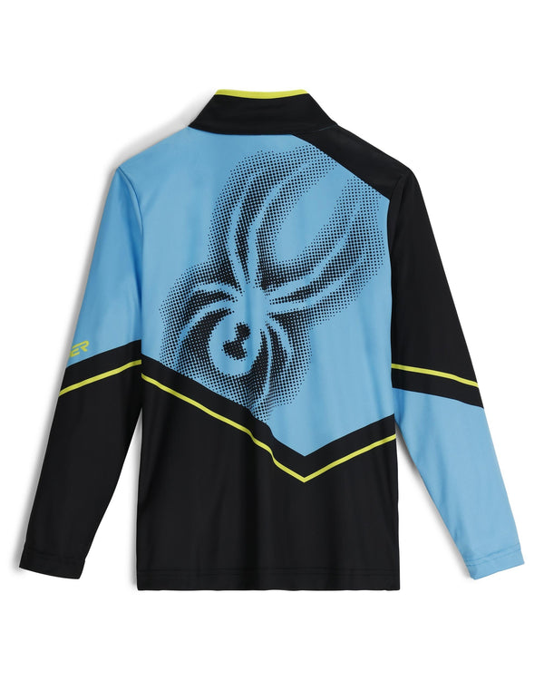 Spyder Boys Ryder Half Zip T-Neck - Cyan Blue