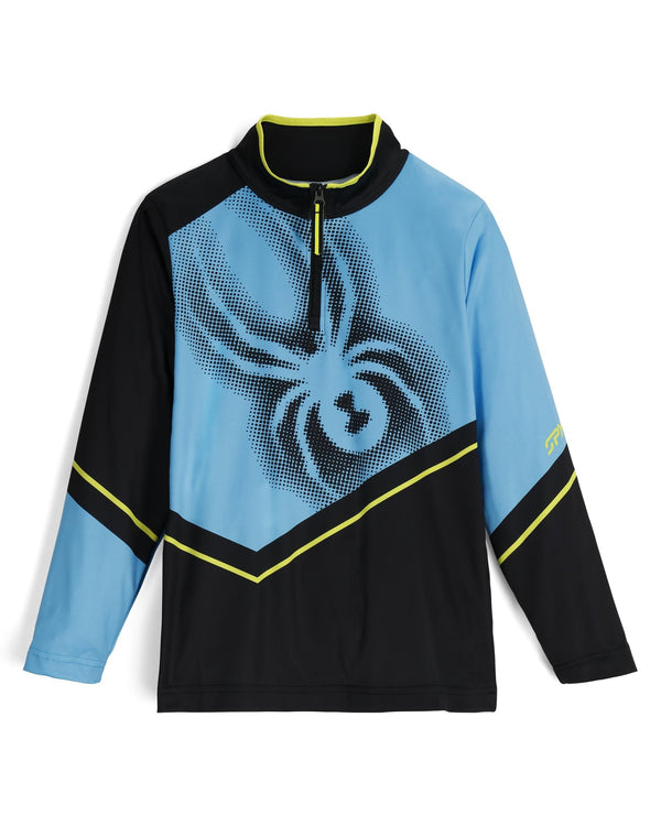 spyder Boys Ryder Half Zip T-Neck - Cyan Blue