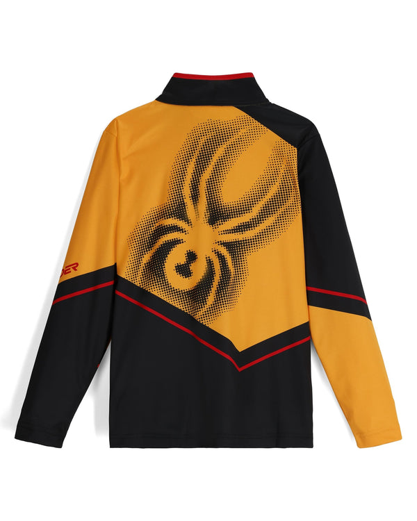 Spyder Boys Ryder Half Zip T-Neck - Orange Pop