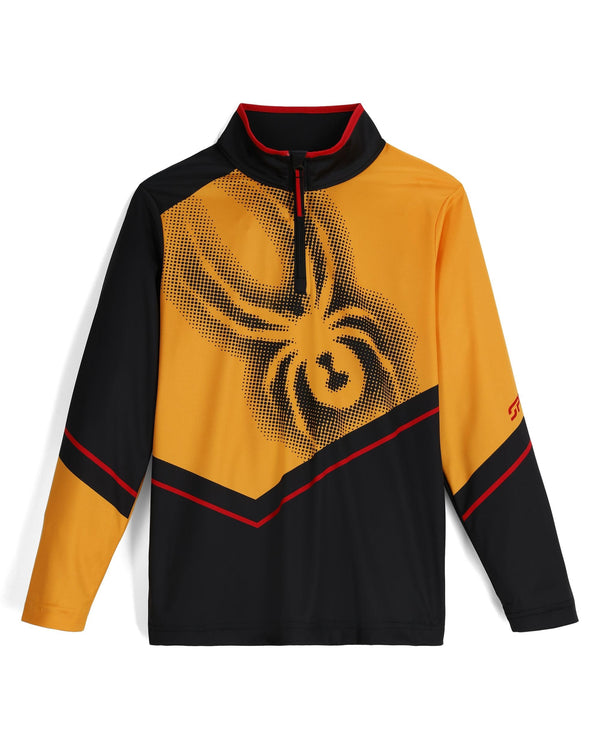 spyder Boys Ryder Half Zip T-Neck - Orange Pop