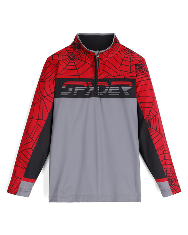 spyder Boys Ryder Half Zip T-Neck - Spyder Red