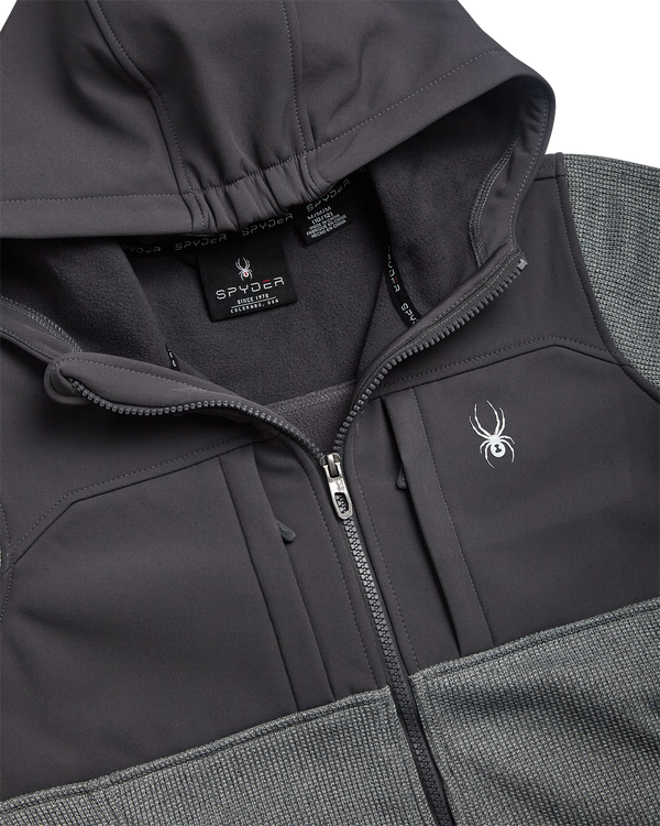 Spyder Boys Sweater Fleece Jacket - Pewter