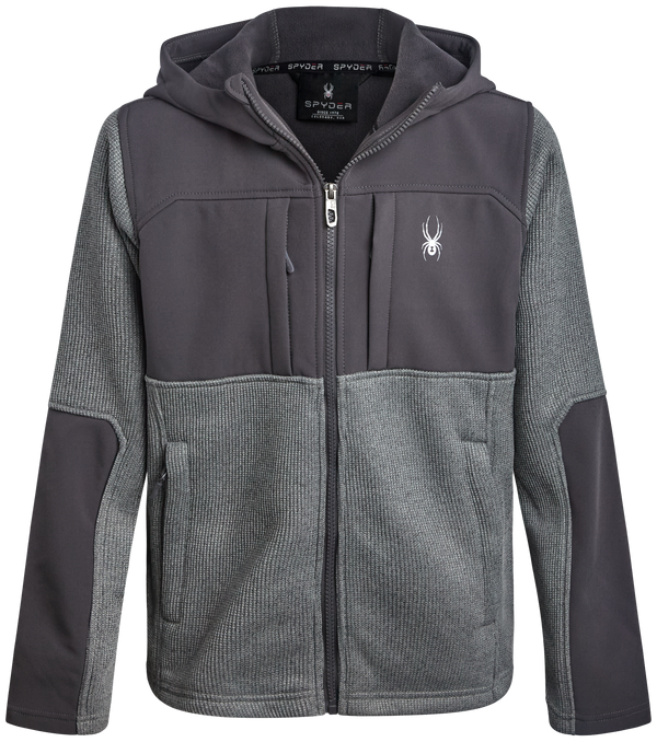 spyder Boys Sweater Fleece Jacket - Pewter