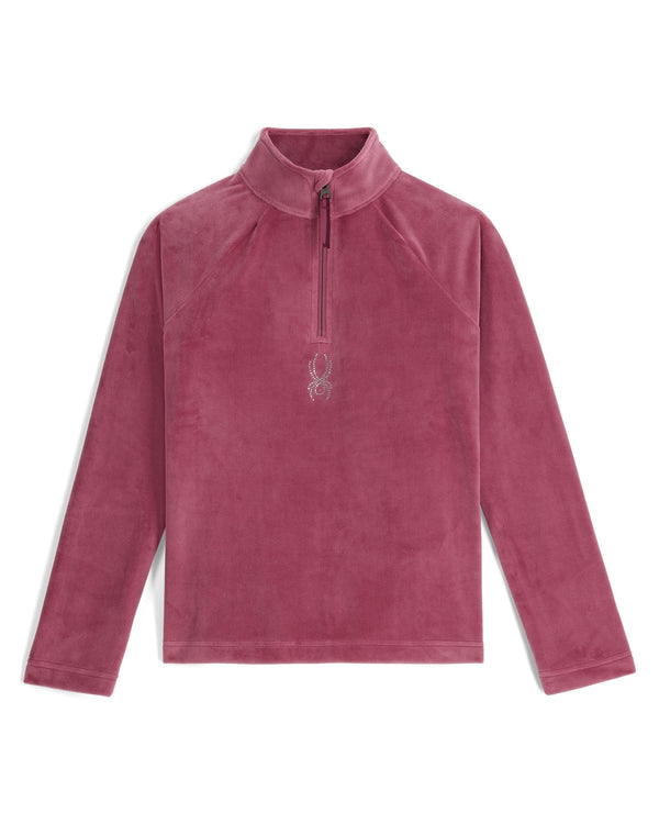 spyder Girls Shimmer Bug Half Zip T-Neck - Acai