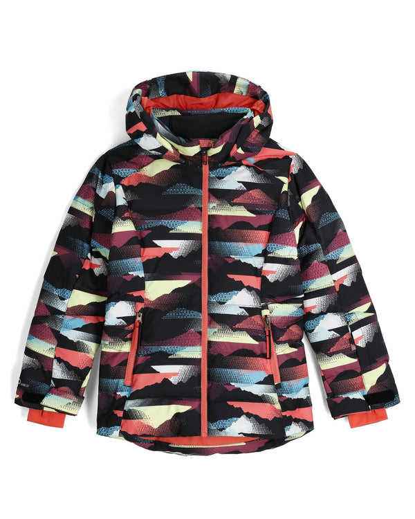 spyder Girls Zadie Jacket - Multi Mountain Print