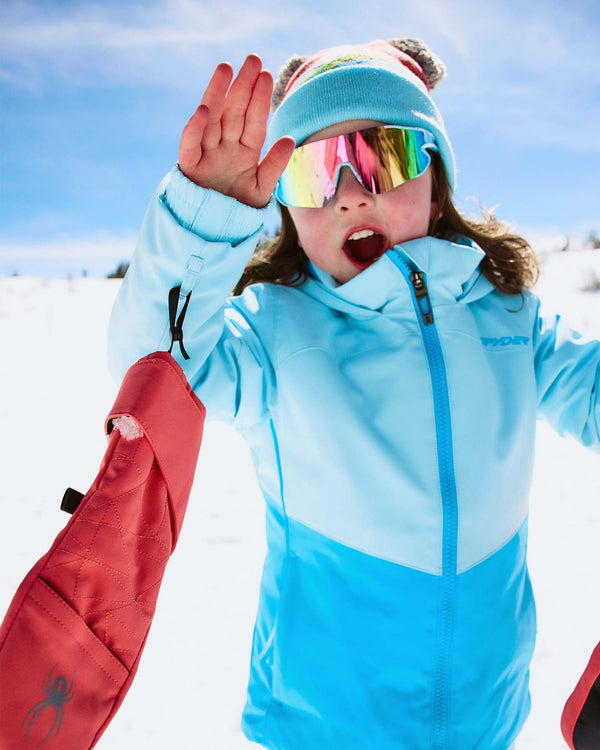 Spyder Little Girls Conquer Jacket - Crystal Blue