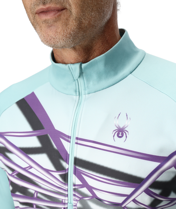 Spyder Men's Legacy Half Zip T-Neck - Glacier Blue