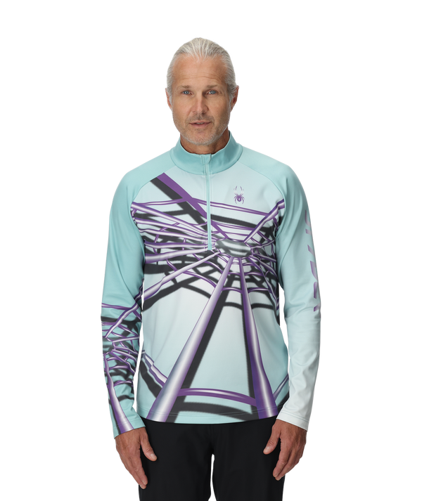 Spyder Men's Legacy Half Zip T-Neck - Glacier Blue