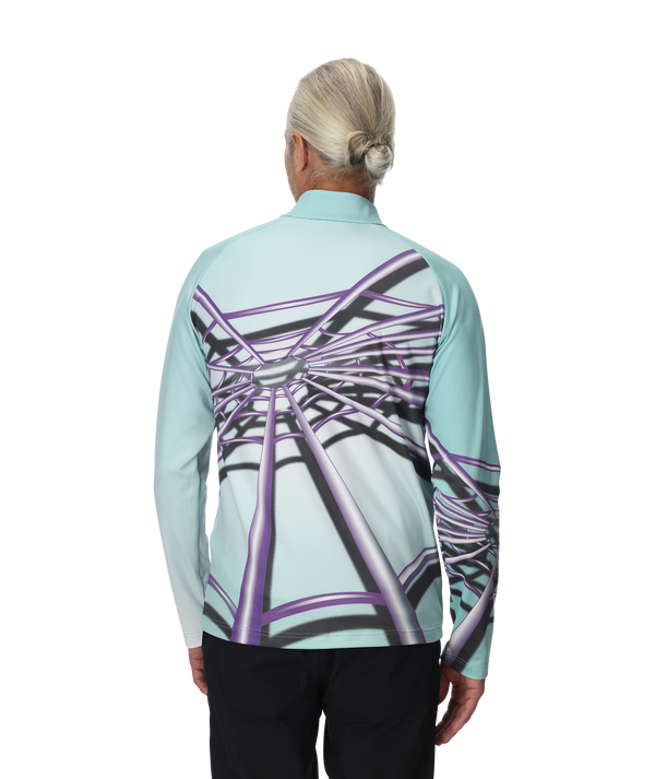 Spyder Men's Legacy Half Zip T-Neck - Glacier Blue