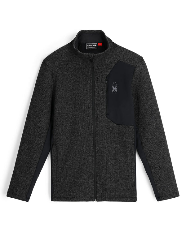 spyder Mens Bandit Full Zip Jacket - Limestone Black