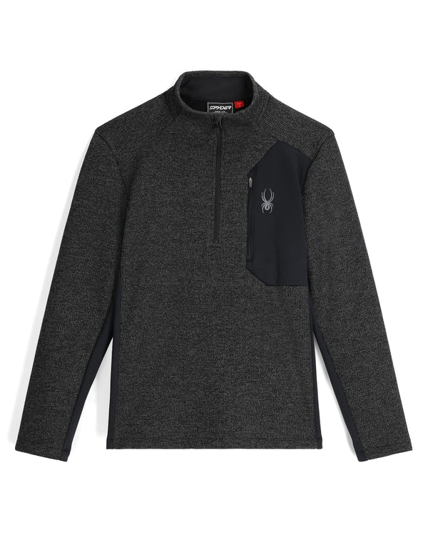spyder Mens Bandit Half Zip Jacket - Limestone Black