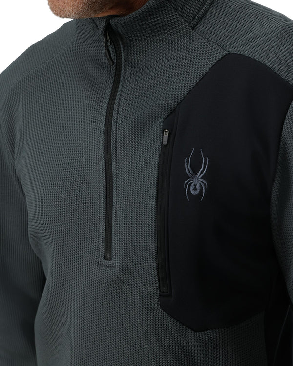 Spyder Mens Bandit Half Zip Jacket- Slate Blue
