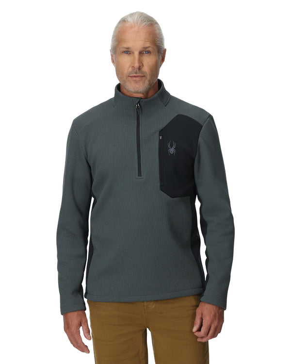 Spyder Mens Bandit Half Zip Jacket- Slate Blue
