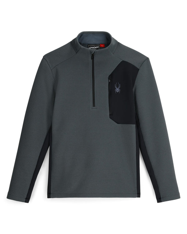 spyder Mens Bandit Half Zip Jacket- Slate Blue