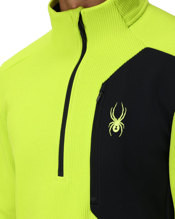 Spyder Mens Bandit Half Zip T-Neck - Lime