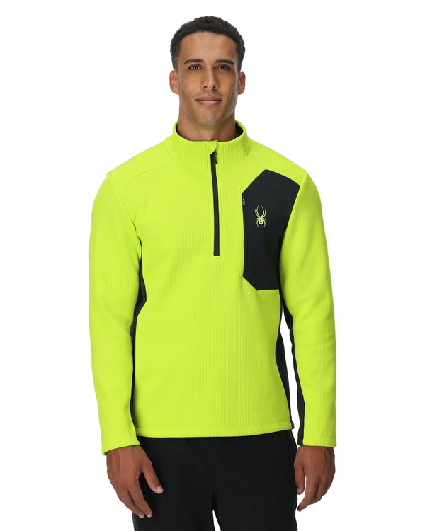 Spyder Mens Bandit Half Zip T-Neck - Lime