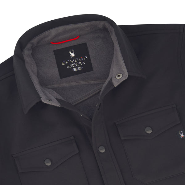 Spyder Mens Bonded Shirt Jacket - Black