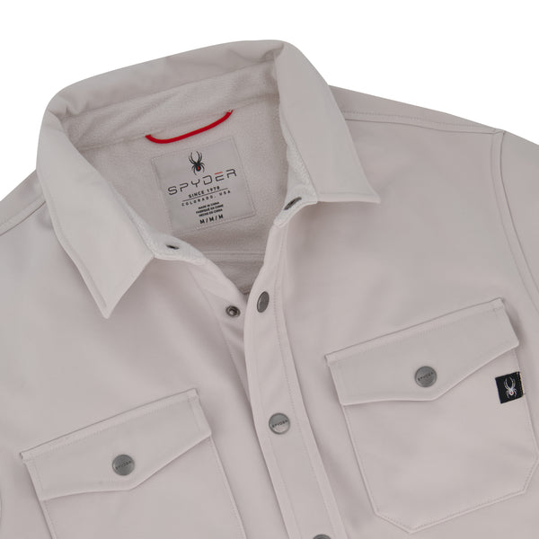 Spyder Mens Bonded Shirt Jacket - Bone