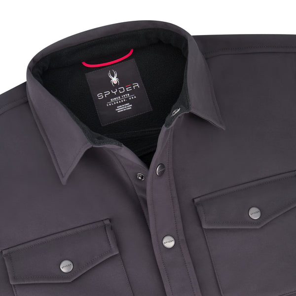 Spyder Mens Bonded Shirt Jacket - Gunmetal
