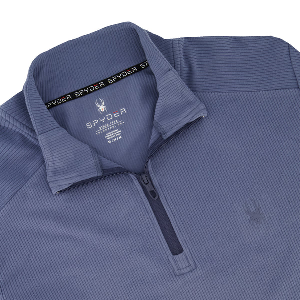 Spyder Mens Corduroy Quarter Zip - Midnight Blue