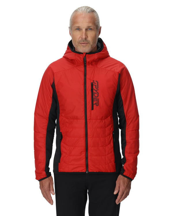 Spyder Mens Glissade Hooded Jacket - Spyder Red