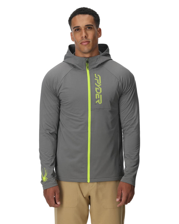 Spyder Mens Gridweb Fleece Hoodie - Storm