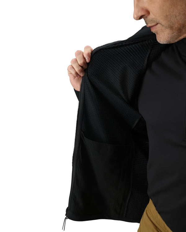 Spyder Mens Gridweb Full Zip Jacket - Black