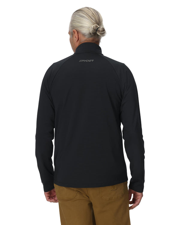 Spyder Mens Gridweb Full Zip Jacket - Black