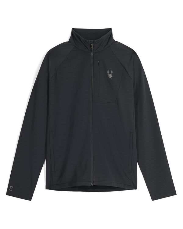 spyder Mens Gridweb Full Zip Jacket - Black