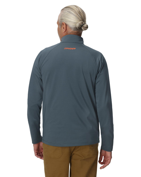 Spyder Mens Gridweb Full Zip Jacket - Slate Blue