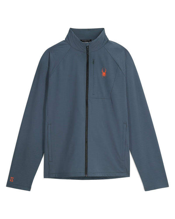 spyder Mens Gridweb Full Zip Jacket - Slate Blue