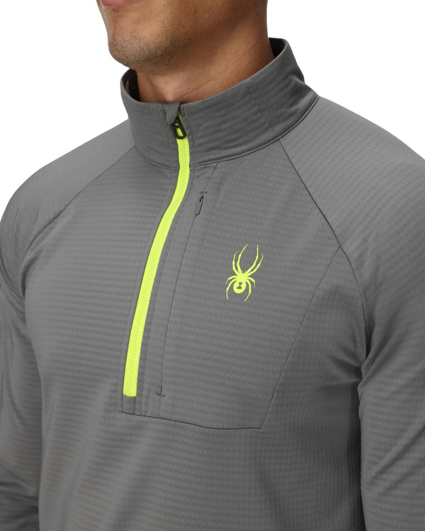 Spyder Mens Gridweb Half Zip Jacket - Storm
