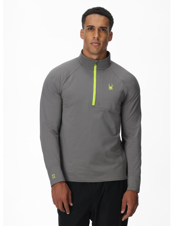 Spyder Mens Gridweb Half Zip Jacket - Storm
