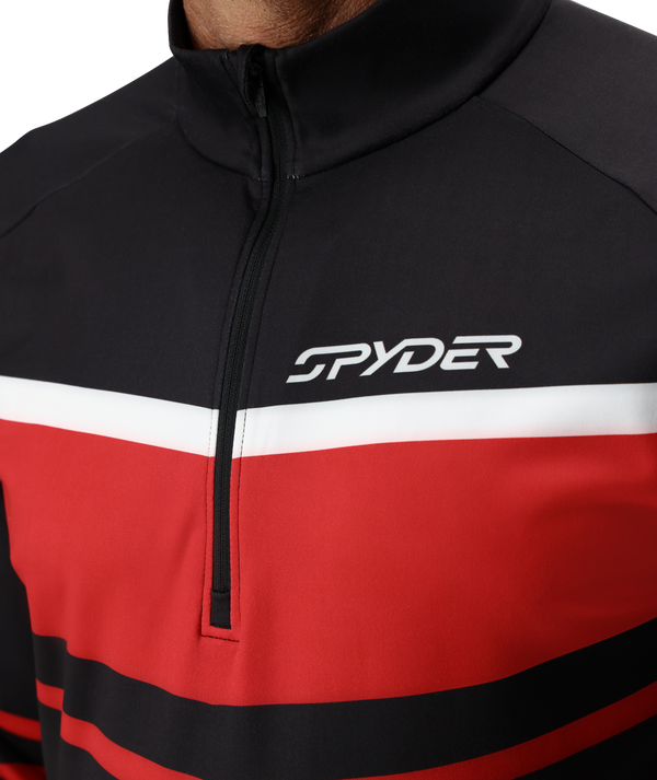 Spyder Mens Legacy Half Zip T-Neck - Black