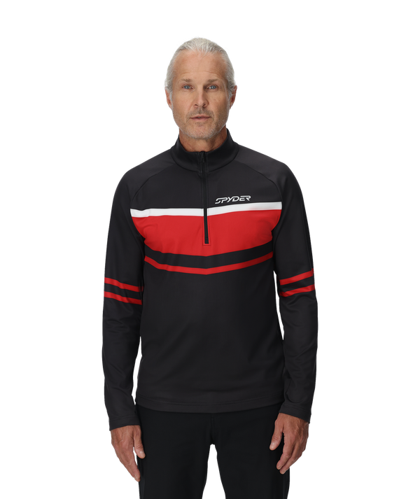 Spyder Mens Legacy Half Zip T-Neck - Black