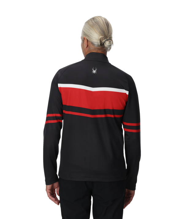 Spyder Mens Legacy Half Zip T-Neck - Black