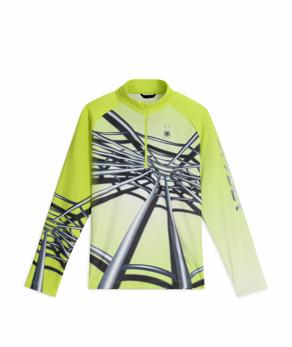 spyder Mens Legacy Half Zip T-Neck - Lime