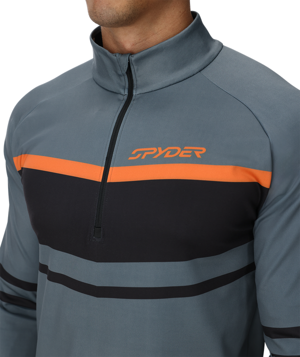 Spyder Mens Legacy Half Zip T-Neck - Slate Blue