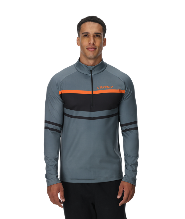 Spyder Mens Legacy Half Zip T-Neck - Slate Blue