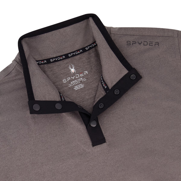 Spyder Mens Marled French Terry Quarter Snap - Polar