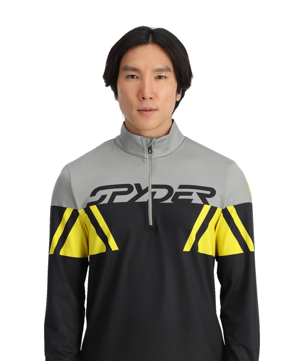 Spyder Mens Paramount 1/2 Zip T-Neck - Black