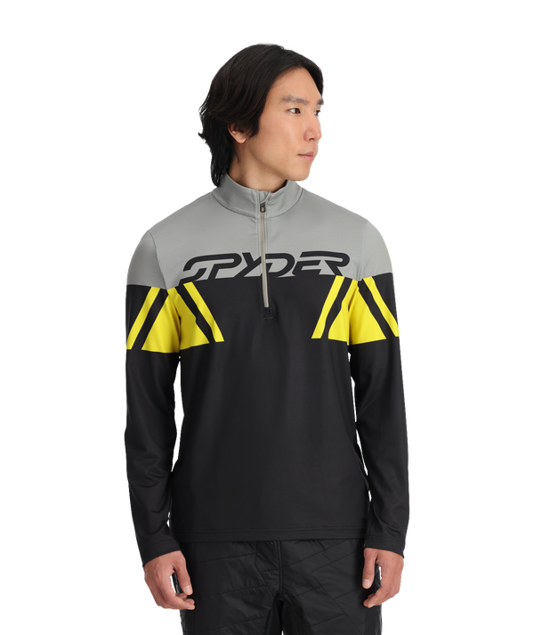 Spyder Mens Paramount 1/2 Zip T-Neck - Black