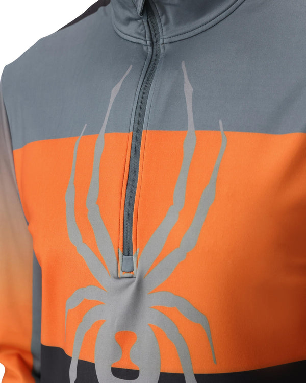 Spyder Mens Podium Half Zip T-Neck - Flash Orange