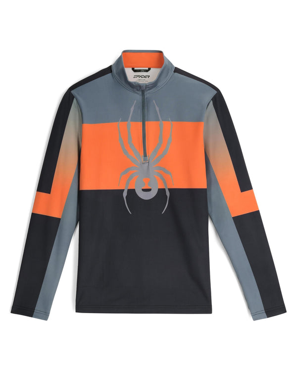spyder Mens Podium Half Zip T-Neck - Flash Orange