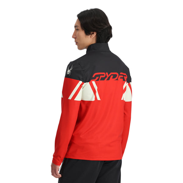 Spyder Mens Podium Half Zip T-Neck - Spyder Red
