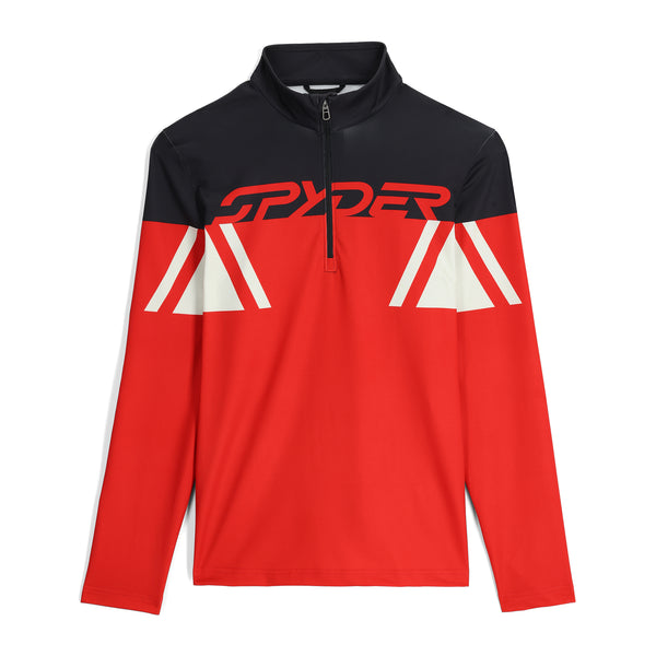 spyder Mens Podium Half Zip T-Neck - Spyder Red